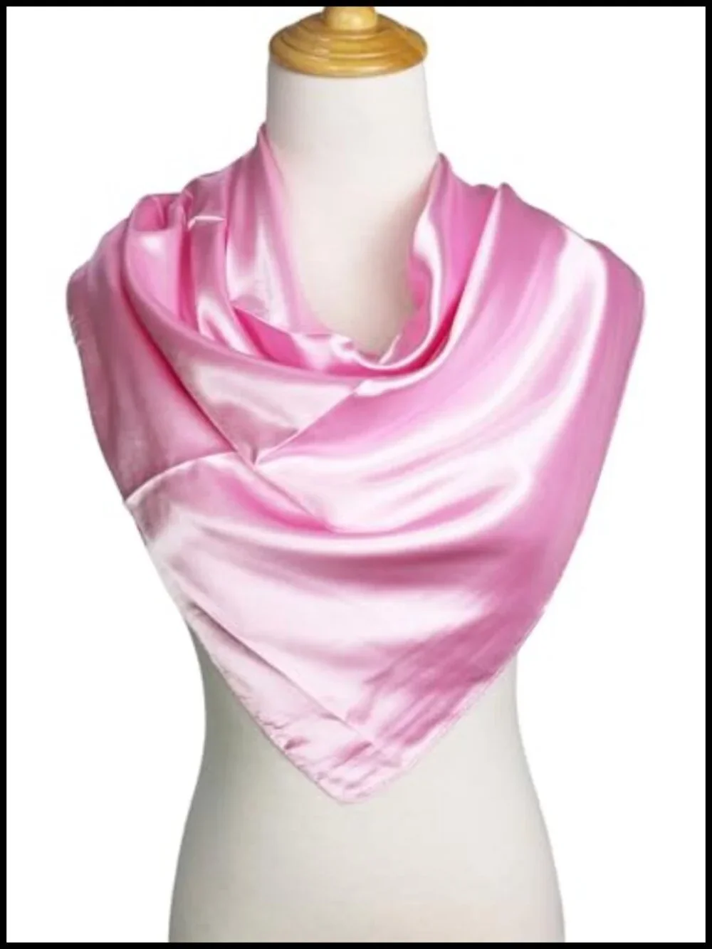 Satin Head Scarf 35x35 in Square Wrap for Women